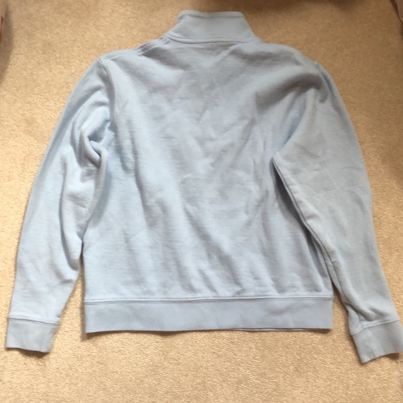 Girls Vineyard Vines 1/4 Zip Top Large 16-18 Baby Blue Pink Cotton Blend - Picture 5 of 6